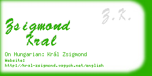 zsigmond kral business card