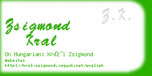 zsigmond kral business card